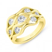 YELLOW GOLD CONTEMPORARY DIAMOND RING