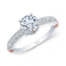 WHITE & ROSE GOLD INSPIRED DIAMOND ENGAGEMENT RING