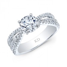 WHITE GOLD CONTEMPORARY DIAMOND ENGAGEMENT RING