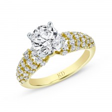 YELLOW GOLD INSPIRED DAZZLING DIAMOND ENGAGEMENT RING