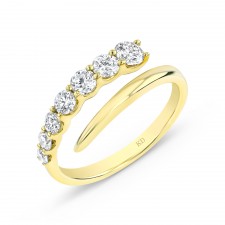 YELLOW GOLD CONTEMPORARY SWIRLED DIAMOND RING