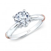 WHITE & ROSE GOLD INSPIRED FASHION DIAMOND ENGAGEMENT RING
